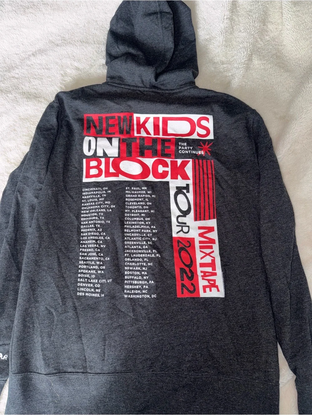 Charcoal Zip-Up Hoodie with Red Logo